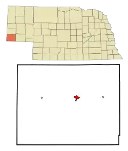 Location within Kimball County and Nebraska