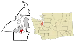 Location of Port Orchard in Kitsap County.