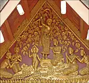 Wood relief from Laos