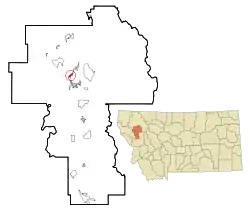Location of Rocky Point, Montana