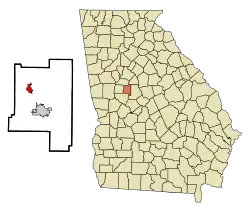 Location in Lamar County and the state of Georgia