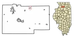Location of Compton in Lee County, Illinois.