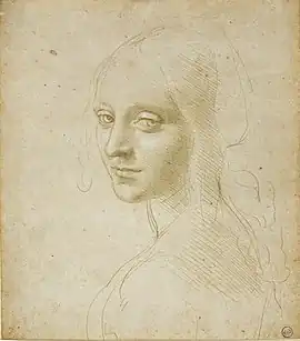 Head of a Woman, c. 1483–1485, Royal Library of Turin