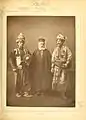 1. Armenian priest from Akhtamar2. Kurdish horseman from Hakkâri3. Kurdish piade (foot soldier) from Hakkâri