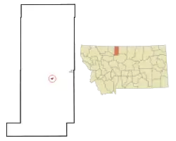 Location of Chester, Montana