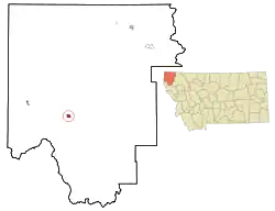 Location of Libby, Montana