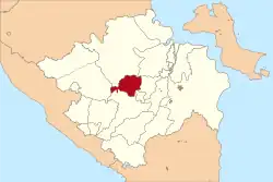 Location within South Sumatra