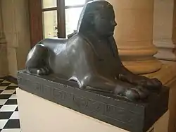 Statue claimed to be the Sphinx of pharaoh Nepherites I, found in 1513 and purchased in 1808 in Italy. Louvre museum, A 26