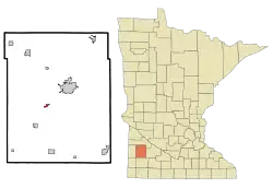 Location of Lynd, Minnesota