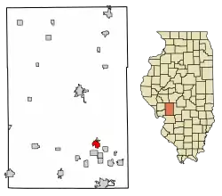 Location in Macoupin County, Illinois