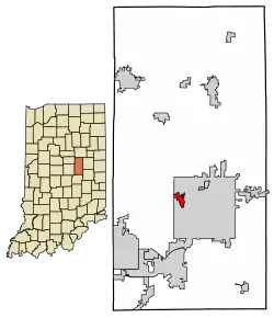 Location in Madison County, Indiana