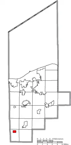 Location of Rochester in Lorain County