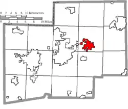 Location of Louisville in Stark County