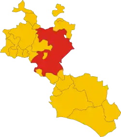 Caltanissetta within its Province