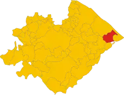 San Costanzo within the Province of Pesaro-Urbino