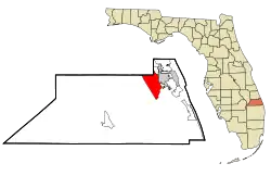 Location in Martin County and the state of Florida
