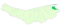 Location of Galugah County in Mazandaran province