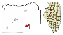 Location in Menard County, Illinois