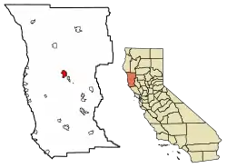 Location in Mendocino County and California