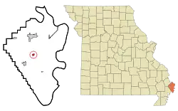 Location of Anniston, Missouri