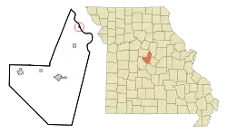 Location of Lupus, Missouri
