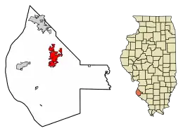 Location in Monroe County, Illinois