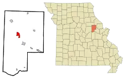 Location of Montgomery City, Missouri
