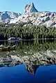 North aspect of Crystal Crag reflected in Lake George