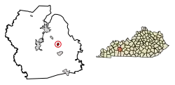 Location in Muhlenberg County, Kentucky