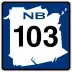 Route 103 marker