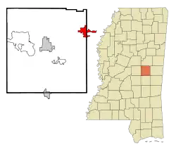 Location of Bogue Chitto, Mississippi