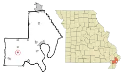 Location of Tallapoosa, Missouri