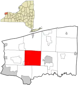 Location in Niagara County and the state of New York.