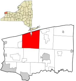 Location in Niagara County and the state of New York.