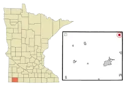 Location of Kinbrae, Minnesota
