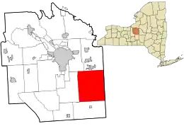 Location in Onondaga County and the state of New York.
