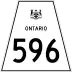 Highway 596 marker