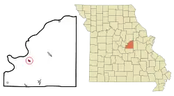Location of Westphalia, Missouri