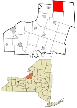 Location in Oswego County and the state of New York.