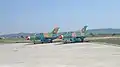 Pair of two MiG-21 LanceR 'B' aircraft at the base in 2011.
