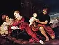 Paris Bordone. Holy Family with Saint Catherine