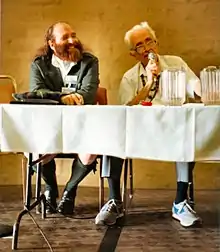 Paul Edwin Zimmer, left, and Fritz Leiber, right