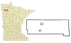 Location of St. Hilaire, Minnesota