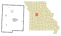 Location of Hughesville, Missouri