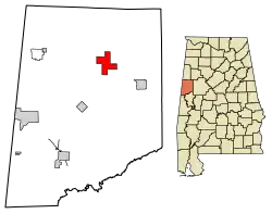 Location of Reform in Pickens County, Alabama