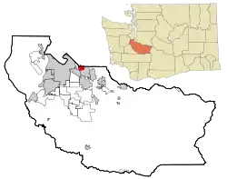 Location of Milton, Washington