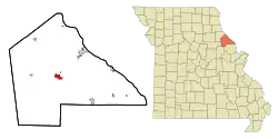 Location of Bowling Green, Missouri
