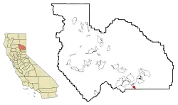 Location in Plumas County and the state of California