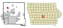 Location of Polk City, Iowa