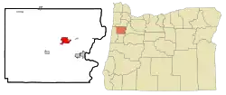 Location in Polk County, Oregon